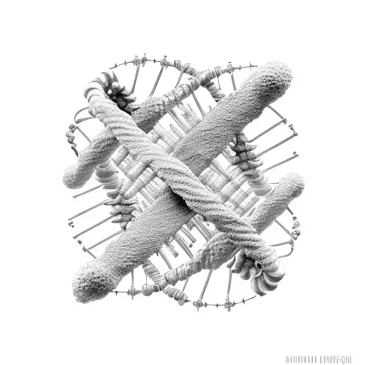 Dna Strand Made From Bones