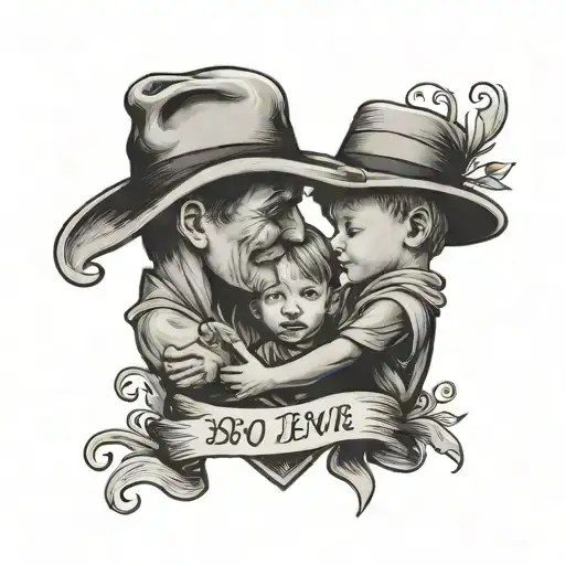 Sign Of Love Between Father And Kids