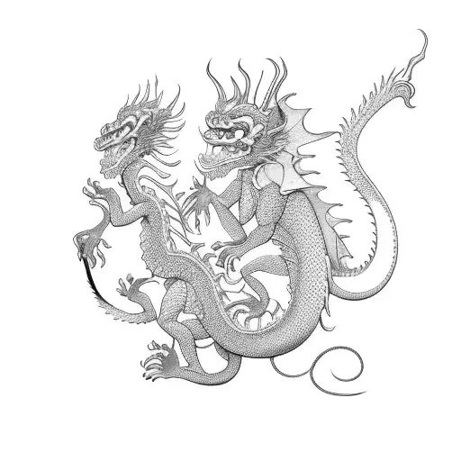 Dragon Samari Monkey And Dragon