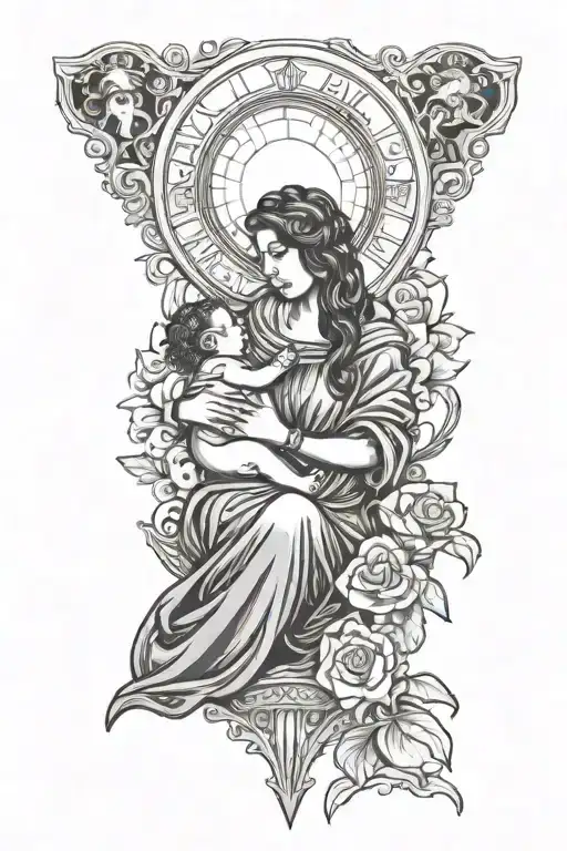 Tarot Card Breastfeeding Mother