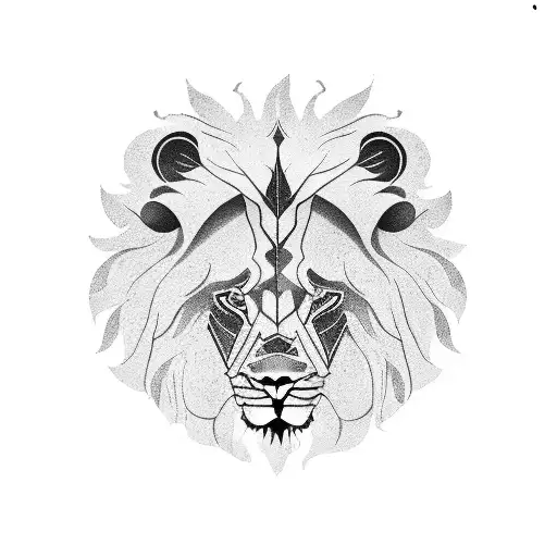 Lion Avec Le Signe Capricorne