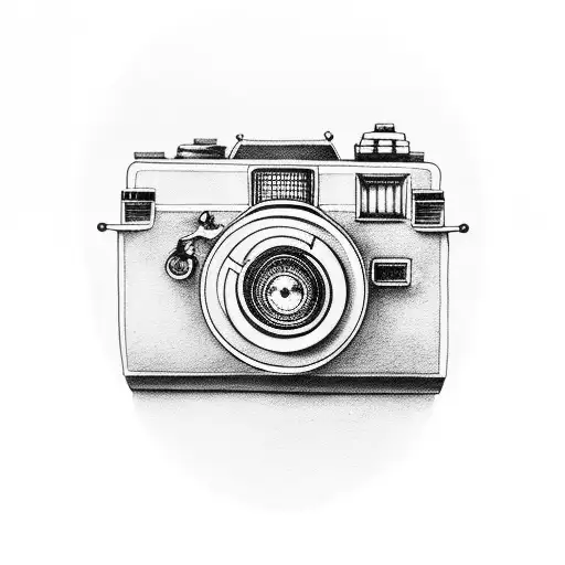 Film Camera Hanging From Small Tree