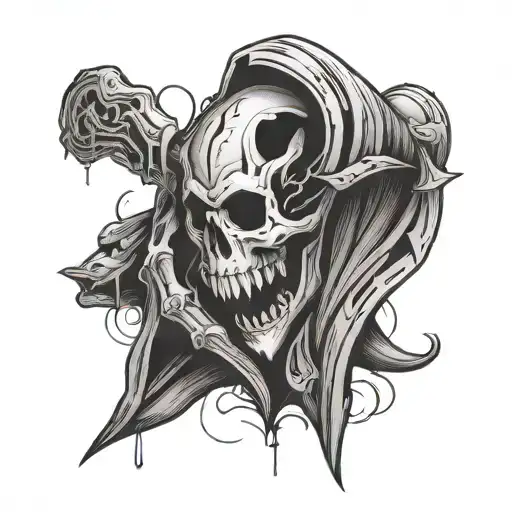 Reaper Hands Stitching Cut In Heart