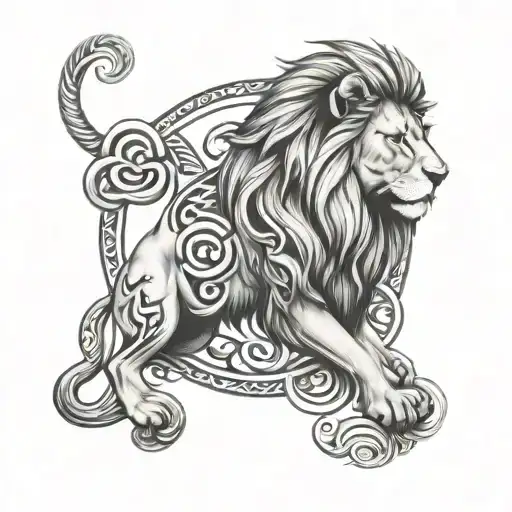 Lion And Infinity Symbol