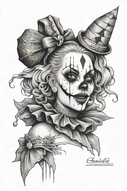 Gothic Clown Woman