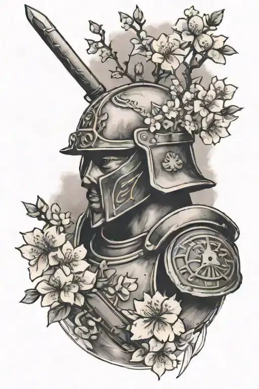 Cherry Blossoms Fade Into Roman Solider
