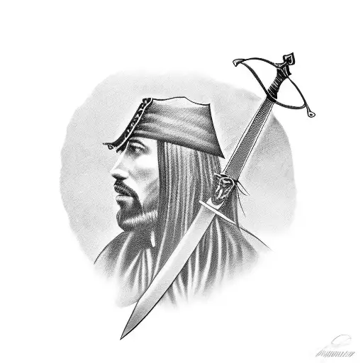 A Gaucha Sword Crossed With A Traditional Gaucho Knife