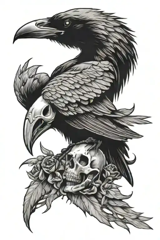 Undead Crow Skull