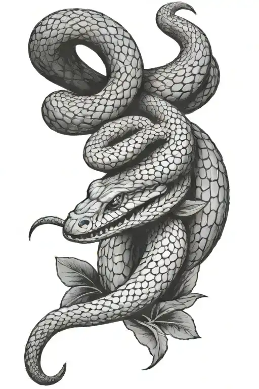 Snake Stabbed In Head