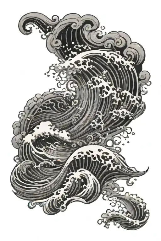 Ocean Life And Waves Crashing