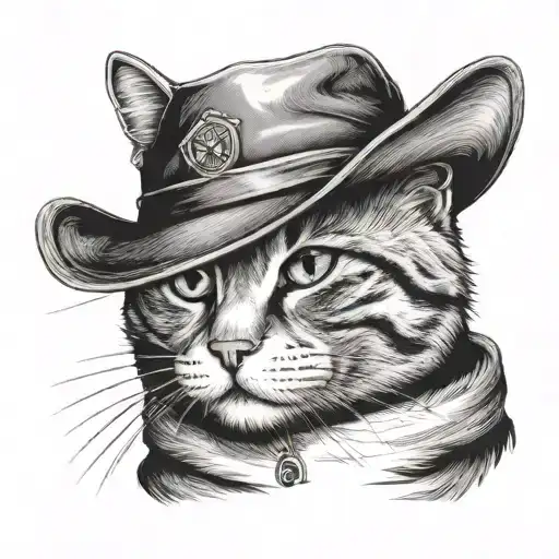 Cat With Cp Company Hat