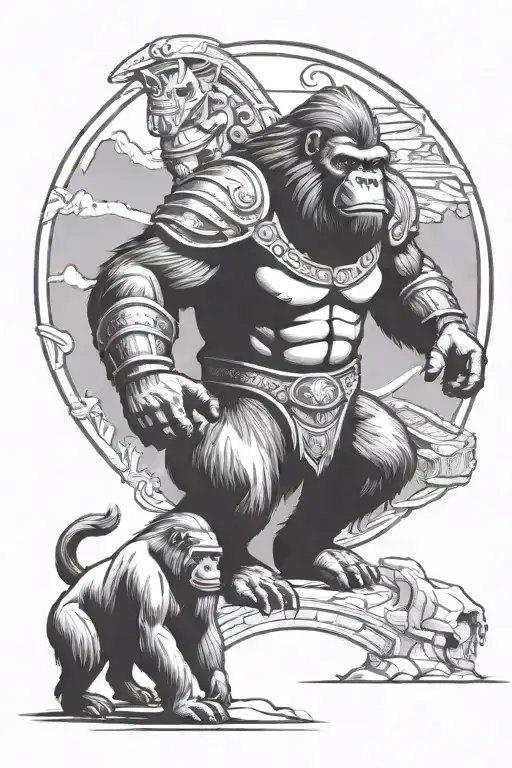 Gorilla In Roman Armor