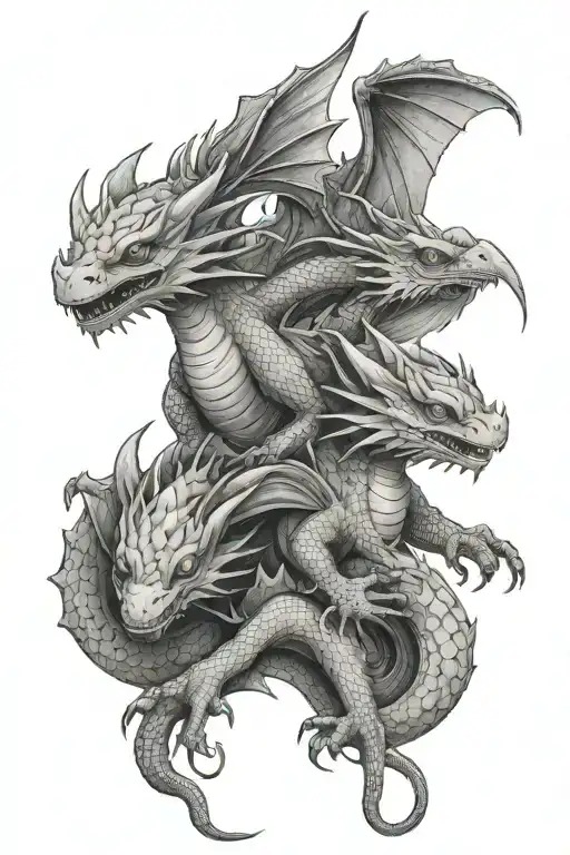 Three Little Dragons And Lucoris