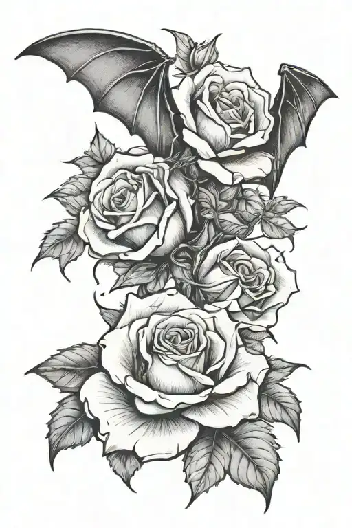 Bat And Rose