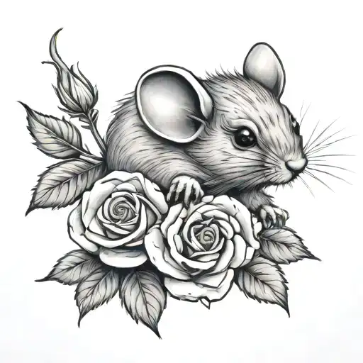 Fluffy Mouse Rose Date