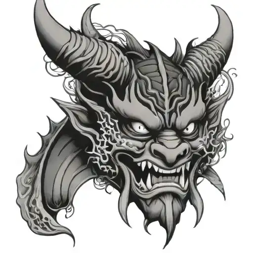 Hannya Mask Higabana Dragon