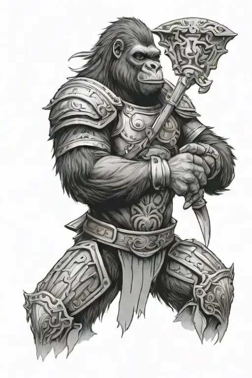 Gorilla In Roman Armor