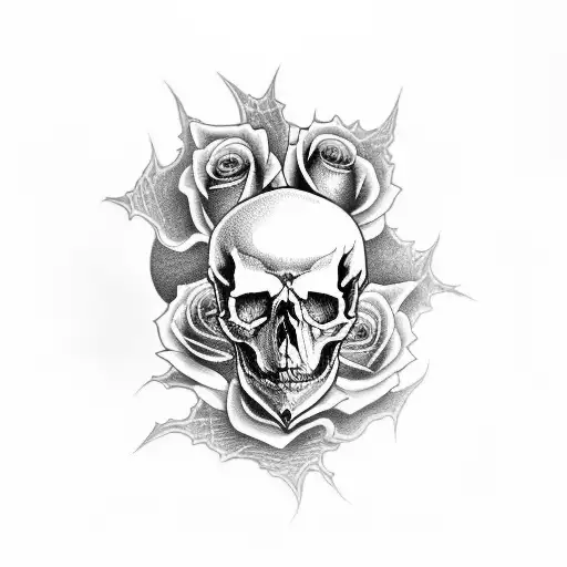 Dragon Skull Rose
