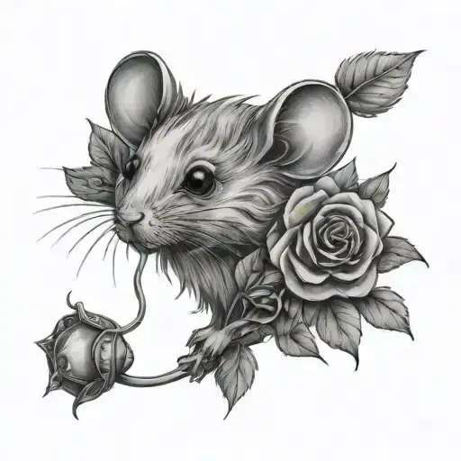 Fluffy Mouse Rose Date
