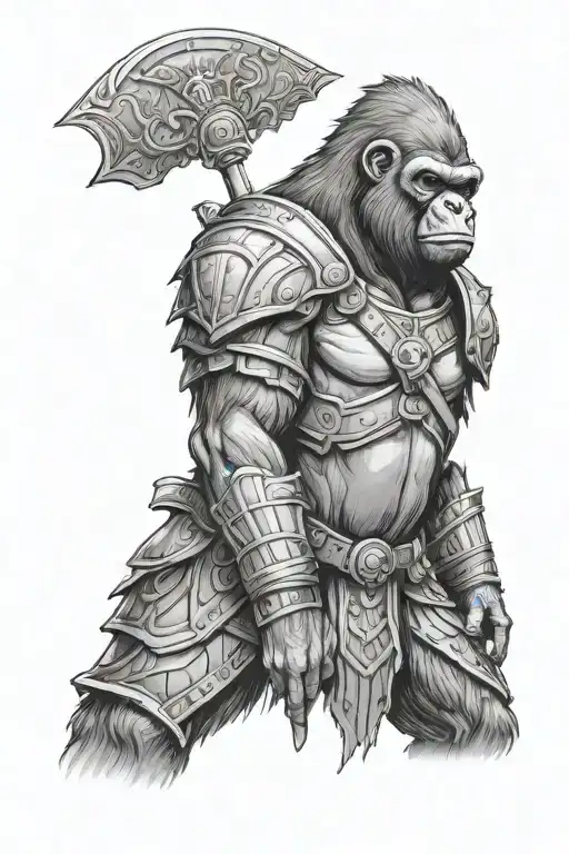 Gorilla In Roman Armor