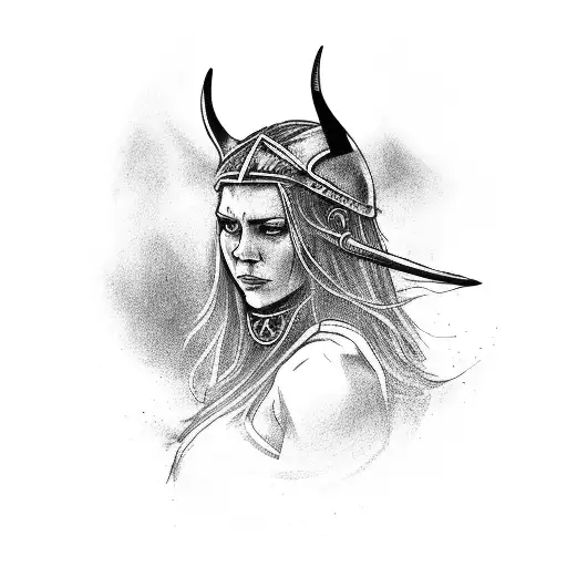 Viking Woman With Raven