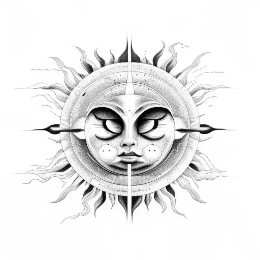 Sun And Moon Coalesce No Face