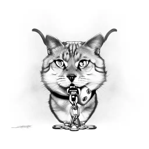 A Fierce Dog With Boxing Gloves And A Motorcycle Chain