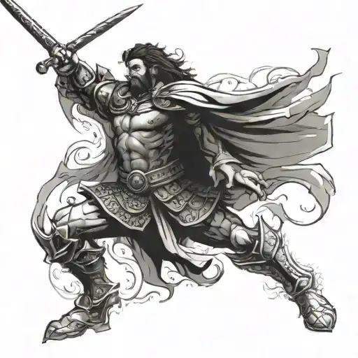 St Michael Fighting General Zodd From Berserk