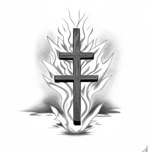 Cross On Fire