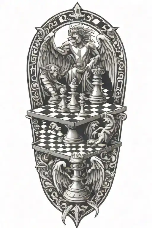 Angel And Demon Chess Board