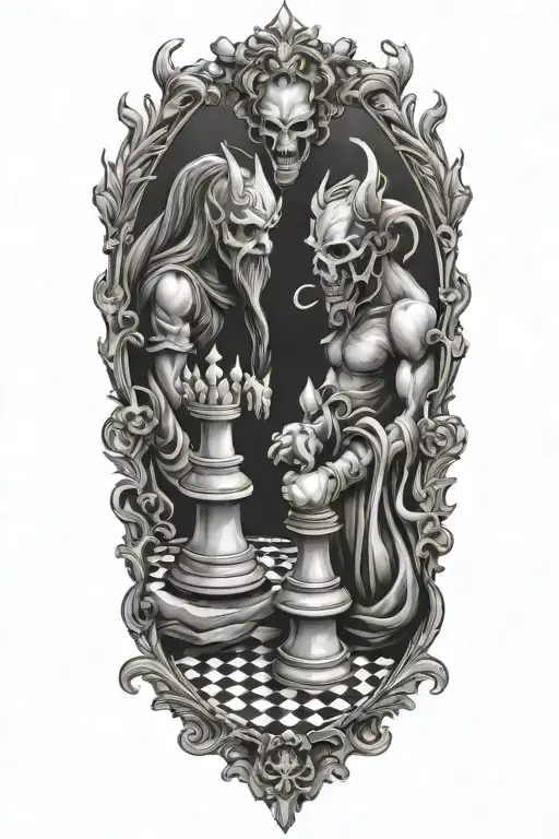 God And Devil Chess Board