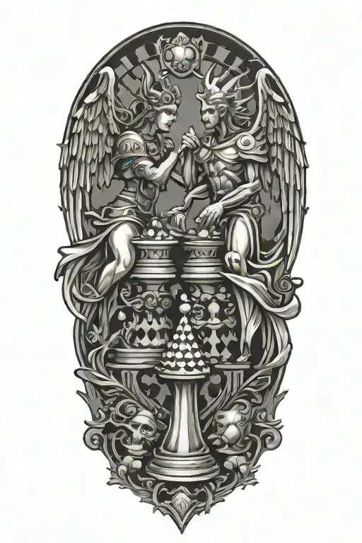 Angel And Demon Chess Board