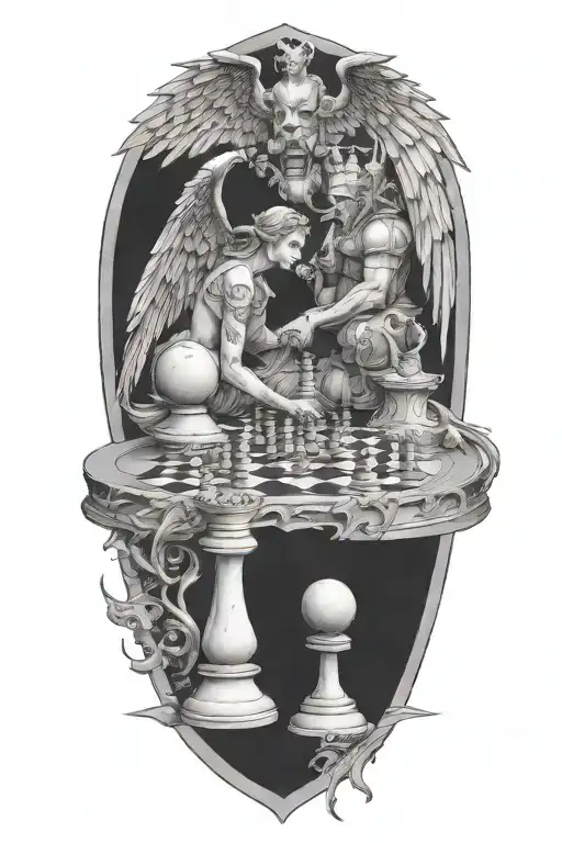 Angel And Demon Chess Board