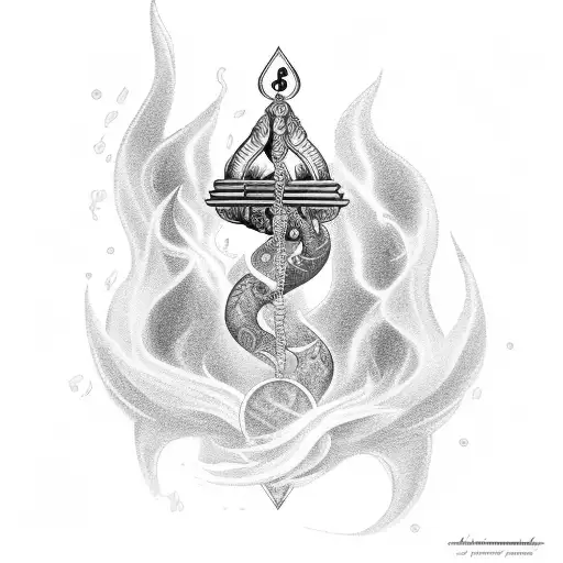 Libra Balance With Fire And Water Details