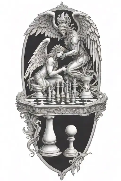 Angel And Demon Chess Board