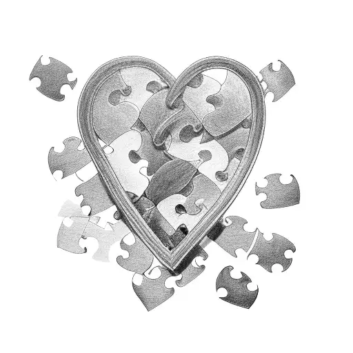 A Heart-shaped Puzzle With Each Piece Representing A Friend