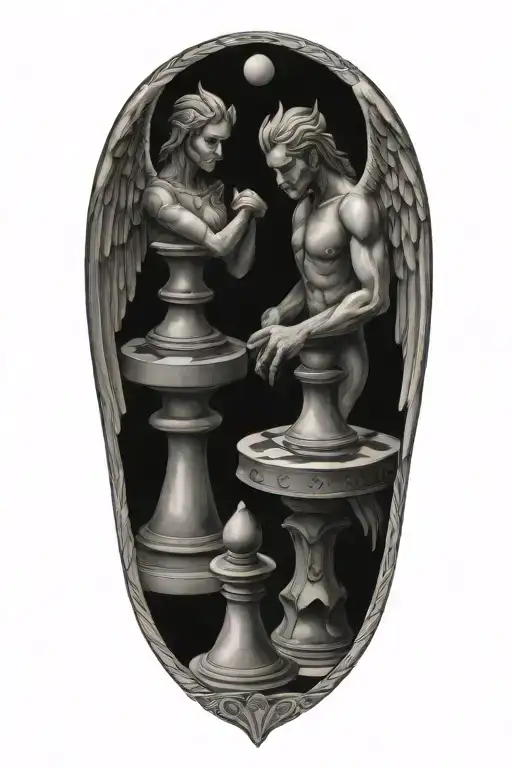 Angel And Demon Chess Board