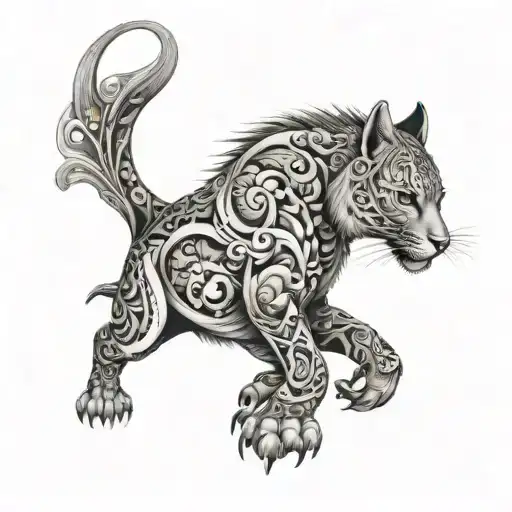 Background To Complete Animal Tattoos On The Torso