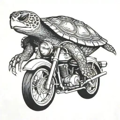 Turtle On A Motorcycle