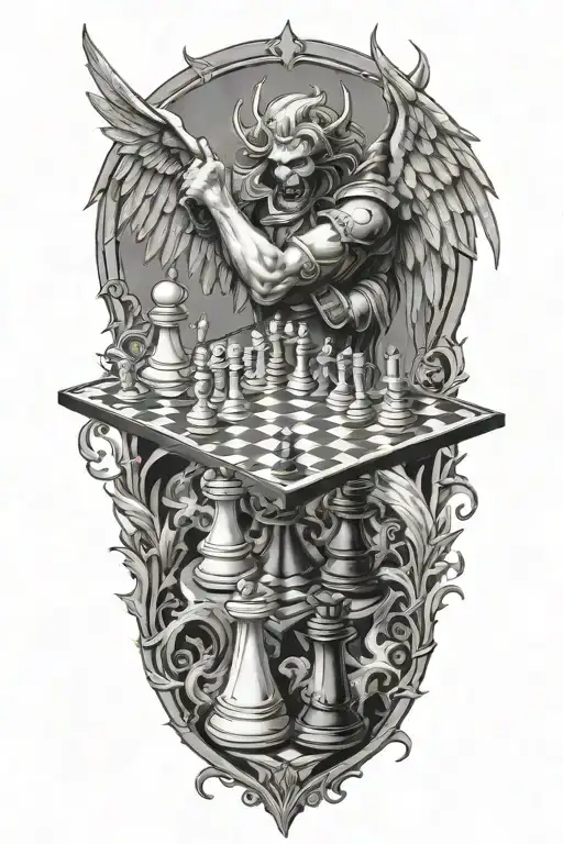 Angel And Demon Chess Board