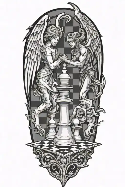 Angel And Demon Chess Board