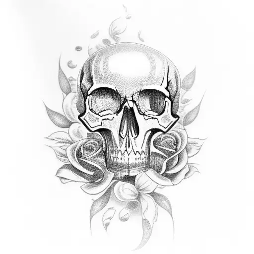 Skull Roses Tattoo