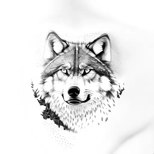 An Asphalt Road Winding Through A Wilderness With A Lone Wolf