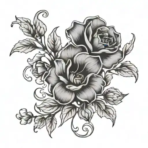 November And December Birth Flowers Intertwined