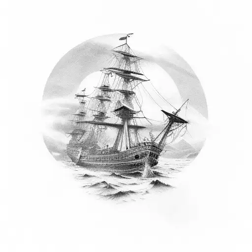 Ship With Roman Text