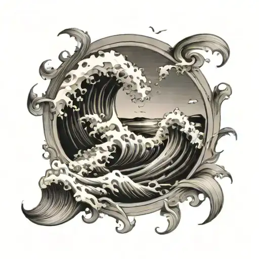 Ocean Wave Barreling