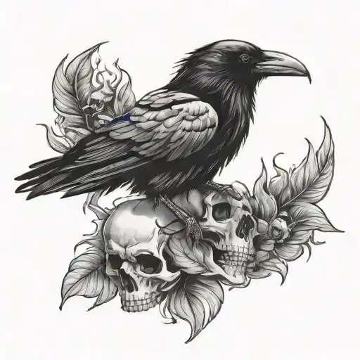 Raven And Skull