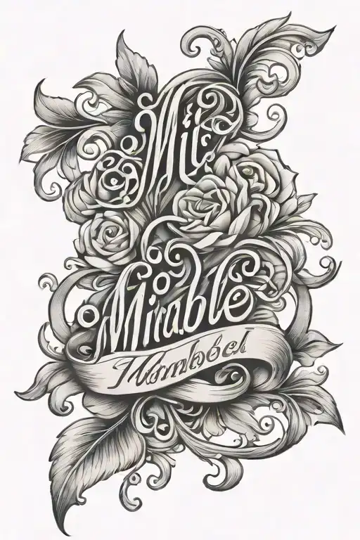 Mirabel Script Tattoo Design