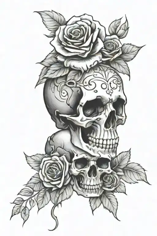 Skull And Roses