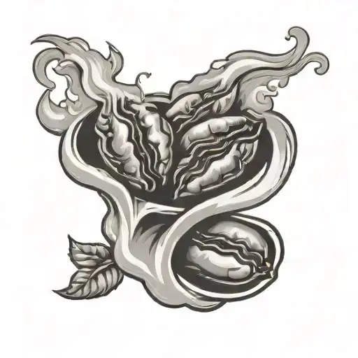 Coffee Bean With Steam Rising Above It